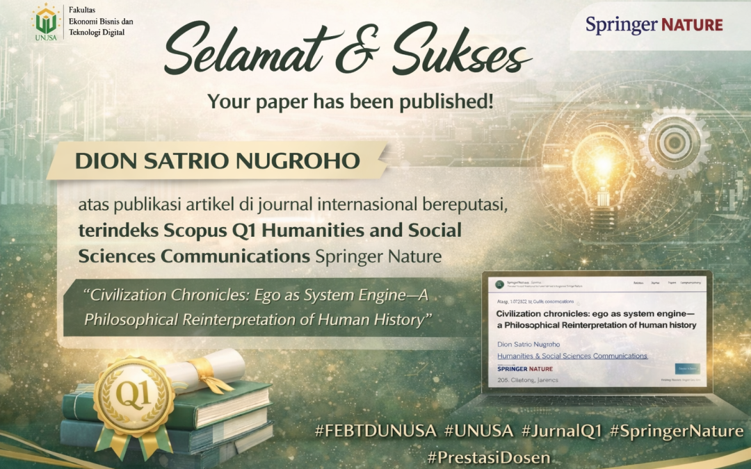 Dosen FEBTD UNUSA Tembus Jurnal Scopus Q1 Springer Nature: Bahas Reinterpretasi Filosofis AI