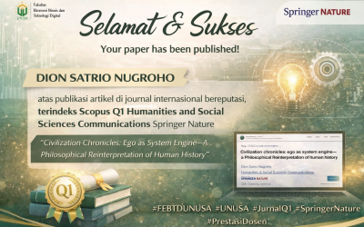 Dosen FEBTD UNUSA Tembus Jurnal Scopus Q1 Springer Nature: Bahas Reinterpretasi Filosofis AI